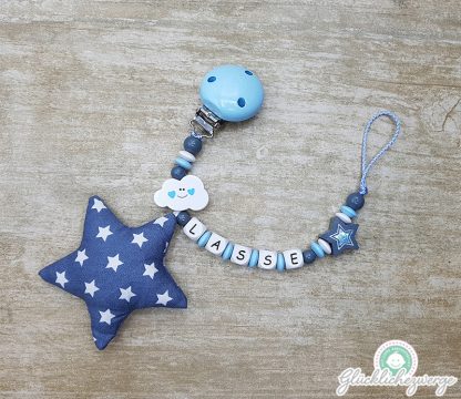 Personalisierte Schnullerkette mit Namen / Namenskette Baby